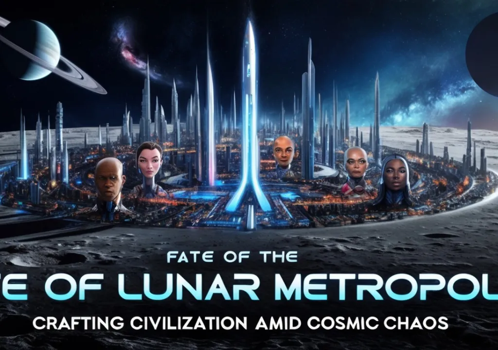 Fate of the Lunar Metropolis: Crafting Civilization Amid Cosmic Chaos