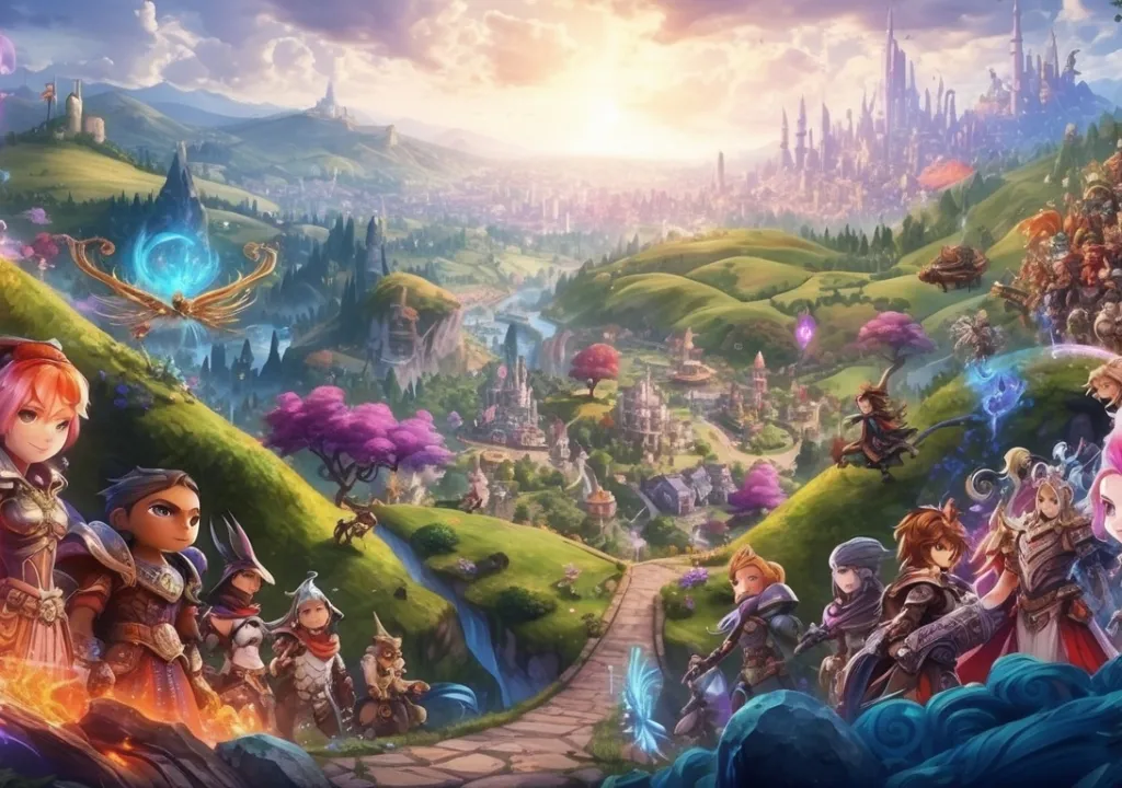 Dynamic Journeys Through a Whimsical MMORPG Realm