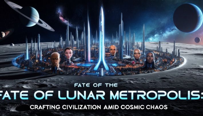 Fate of the Lunar Metropolis: Crafting Civilization Amid Cosmic Chaos