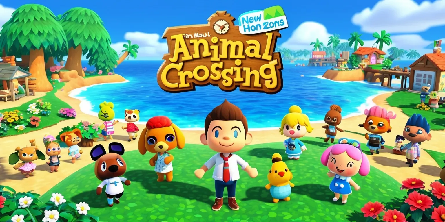 A colorful and vibrant digital illustration of the Animal Crossing: New Horizons game, featuring Tom Nook standing in front of a beautifully designed island, with lush green trees, bright blue ocean waters, and a clear sunny sky, surrounded by various adorable characters, including Isabelle, K.K. Slider, and other lovable villagers, with intricate details on the character's facial features, clothing, and accessories, set against a stunning landscape with a mix of natural elements, such as flowers, rocks, and palm trees, and man-made structures, like houses, bridges, and fishing piers, with a warm and inviting atmosphere, and a sense of tranquility and relaxation, showcasing the game's unique art style and charming visuals.